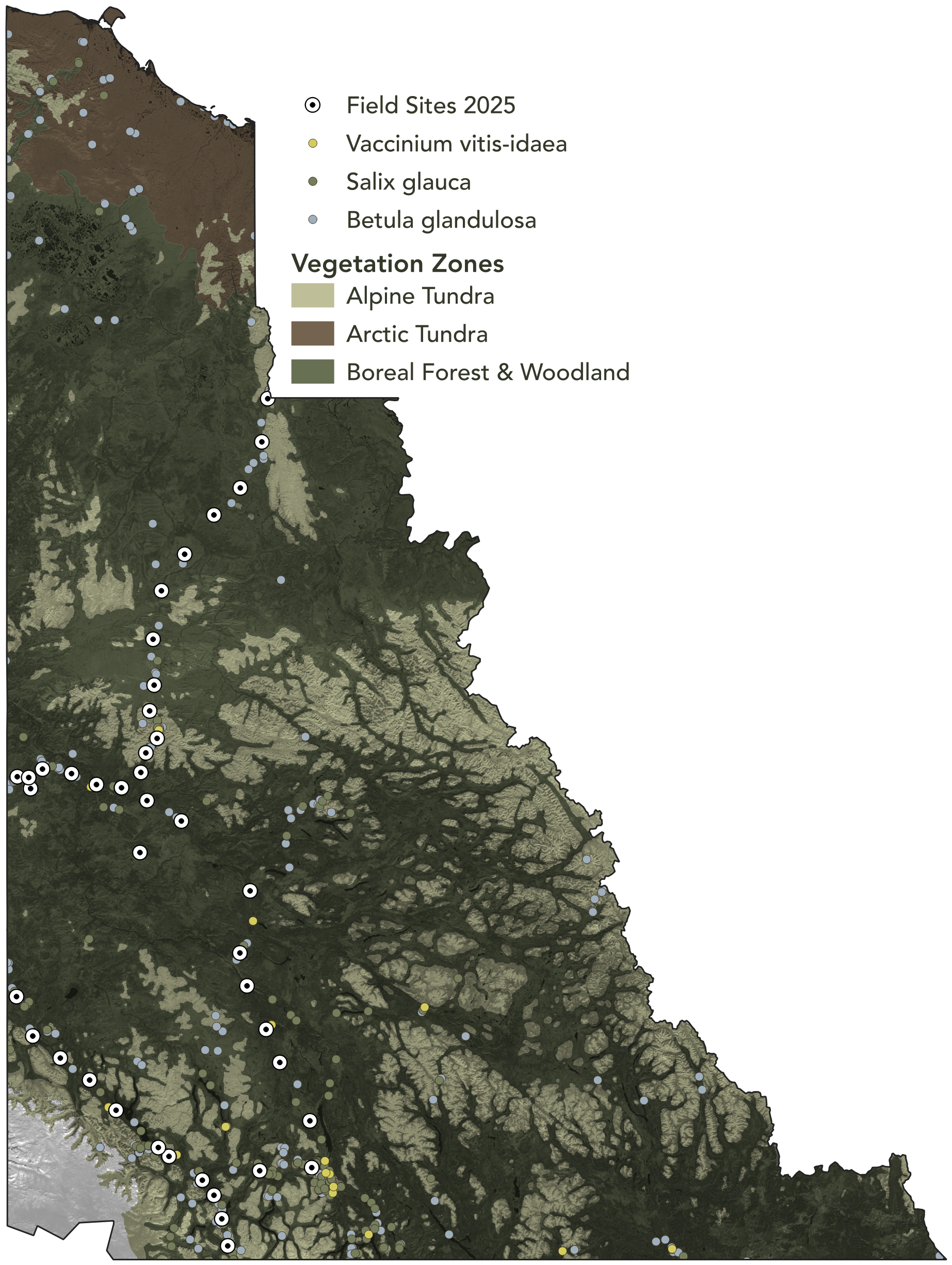 Map of study area in Yukon Territory