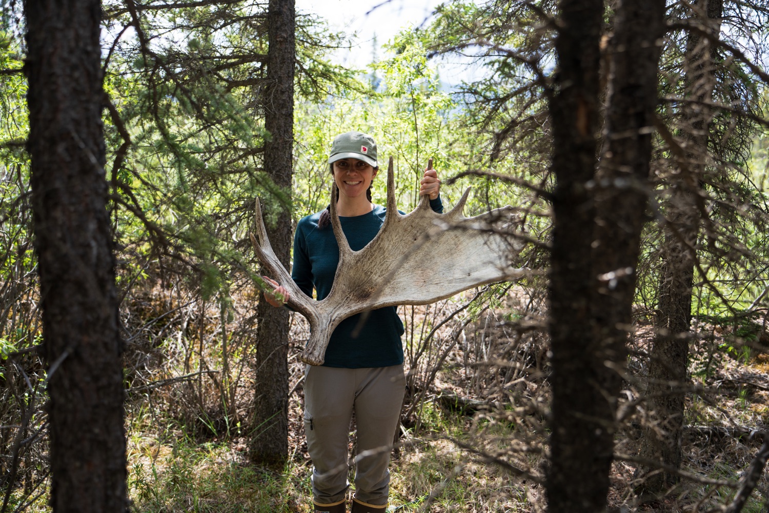 Field team at stream crossing